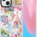 ChiCsFleur for iPhone 13 / iPhone 14 Case, TPU Phone case with Camera Protection for Girls Teens - Y2K Coastal Cowgirl Collage Colorful Disco Cowboy Hot Girl Lemon Pink Blue Sorority Aesthetic Unique
