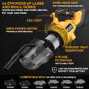 Cordless Vacuum for Dewalt Battery, 5 in 1 Handheld Electric Vacuum Cleaner with 500W Powerful Motor, 46 CFM Portable Hand Vacuum with Filtration HEPA for Floor, Carpet, Car (Battery Not Included)