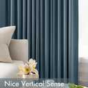 MIULEE Stone Blue Velvet Curtains 96 Inch Long Luxury Super Soft Thermal Insulated Blackout Curtains Room Darkening Drapes Rod Pocket Design for Bedroom Living Room Set of 2 Panels, W40 x L96 Inch
