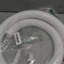 1-1/2-Inch Pool Hoses for Above Ground Pools with Clamps - 1.5" Diameterd Replacement Pool Pump Hose Compatible with Intex Coleman Skimmer Surface Pool Pump (White -2 Pack)