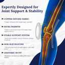 Copper Knee Braces for Arthritis Pain (2 pack)- Professional Knee Suppot with Side Stabilizers - Breathable Compression Sleeves for Pain Relief & Stability (Arthritis, Gym, Work)-(3X-Large)