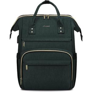 LOVEVOOK Laptop Backpack for Women,15.6 Inch Professional Womens Travel Backpack Purse Computer Laptop Bag Nurse Teacher Backpack,Waterproof Work Bags Carry on Back Pack with USB Port,Dark Green