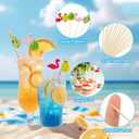2 x 120pcs Summer Cocktail Picks Tropical Hawaii Cocktail Picks Assorted Flamingo Pineapple Monstera Palm Leaf Cactus Pick for Appetizers Food Drinks Cupcake Hawaiian Luau Party Decoration Supply