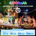 Misting Fan Portable 42800mAh Battery Powered with Remote Control, Camping Fan with RGB Ambient Light with 2L Bucket, Battery Indicator, 120 Auto Oscillating, Timing Function, Grip Handle (Yellow)