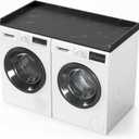 SpaceAid Washer Dryer Countertop, Laundry Wood Shelf Topper with Edge, 54" Width x 27.5" Depth Cover Guard Organizer for Washer and Dryer Laundry Hamper Counter Storage Organization (Black Marble), Large
