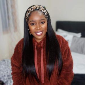 Belaved 18" Straight Hair Headbands Wigs No Lace Front Wigs 1B Human Hair Natural Black Wigs Full Head 150% Density Machine Made Long Layered Scarves Wig for Women Glueless With 4 Combs