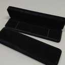 LETURE 2 Pieces Long Velvet Jewelry Chain Necklace Gift Box Set, Bracelet Storage Case, Jewellry Display Box for Wedding, Engagement,Proposal, Birthday and Anniversary (Black)