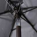 Blissun 7.5 ft Patio Umbrella, Yard Umbrella, Outdoor Market Umbrella with Push Button Tilt Crank, Dark Grey