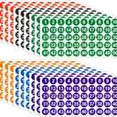 Consecutive Number Stickers, 900 PCS Number Stickers 1 to 50, 18 Sheets 1 Inch Vinyl Round Number Labels Circle Decals for Office School Teacher Classroom Inventory Storage Supplies Multicolor