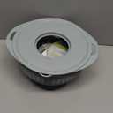 4-1 Colander with Bowl Set - Strainers for Kitchen, Food Strainers and Colanders, Pasta Strainer, Rice Strainer, Fruit Cleaner, Veggie Wash, Aesthetic Cooking Present Kitchen Essentials - Blue