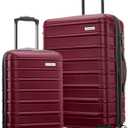 Samsonite Omni 2 Hardside Expandable Luggage with Spinner Wheels, 2-Piece Set (19/24), Nature Merlot