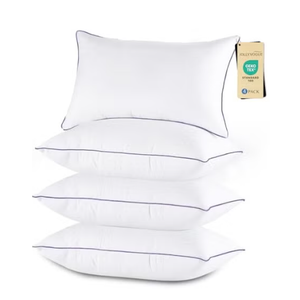 JOLLYVOGUE Pillows Queen Size Set of 4, Washable Supportive Bed Pillows with Super Soft Down Alternative Fill, Luxury Fluffy Hotel Quality for Side, Back, and Stomach Sleepers