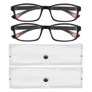 2 Pcs Auto Focus Glasses, Automatic Zoom Reading Intelligent Self Adjusting Presbyopia Anti-Blue Light Glass Adjustable Presbyopic Color-Changing Smart Look Far And Near For Men Women(Black)