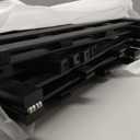 Haddockway Large 3 Tier Bamboo Shoe Rack Storage Organizer, Multifunctional Free Standing Stackable Shoe Shelf with Grid Panel for Closet,Hallway,Entryway,Small Space 27"x12"x21" (Black)