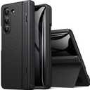 BXYJY for Samsung Galaxy Z Fold 5 Case with Stand, Front Privacy Screen Protector, Hinge Protection, Slim Rugged Hard Shockproof Cover, Full Body Protective Phone Case for Samsung ZFold 5 2023, Black