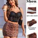 Avidlove Women Mini Skort Skirts Pencil Bodycon Short Skirts Y2k Leopard Print Skorts with Shorts Underneath (Medium)