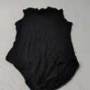 MANGOPOP Women's Mock Turtle Neck Sleeveless Tank Tops Bodysuit Leotard Clothing (01 Black, S-M)