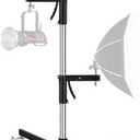 Heavy Duty Light Stand with Casters, Wheeled Photography Pistol Grip Stand with 2 Grips, 8.5FT Adjustable Steel Light Stand with 1/4" 3/8 5/8" Screw for Studio Camera, Monolight, Softbox, Umbrella