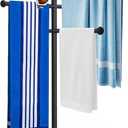 Pool Towel Rack with Wheels and Storage Tray for Indoor Outdoor Use