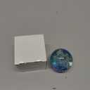 Hand Blown Ocean Wave Glass Ball Unique Gift for Beach LoversBeach Decorations for Home, Sea Glass Paperweight for Coastal Room Decor, Aquarium & Ocean Themed Decorations (Blue)