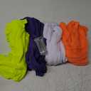 Aneco 4 Colors Halloween Giant Spider Web 900 Sqft Glow in the-Dark DIY Spiderwebs with 20 Ground Nails Stretchy Beef Cloth Netting for Yard Party Outdoor Decor, White, Green, Orange, Purple