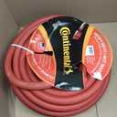Continental Premium Garden Red Heavy Duty Hot Water Garden Hose, 5/8in Inside Diameter x 100ft Length, Male x Female Garden Hose Thread