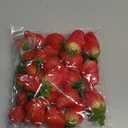 24pcs Realistic Artificial Strawberries Decorative Fruit Models Plastic for Home Store Event Education