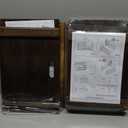 Edergoo Wooden Crates 2 Pack, Rustic Handmade Wood Crate with Handles, Durable Large Wooden Crates for Display & Decor, Brown