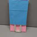 Cooraby 20 Pieces Kraft Paper Bags Party Favor Bags Craft Paper Bag with Handle for Birthday, Baby Shower, Wedding, Blue, Purple, Pink