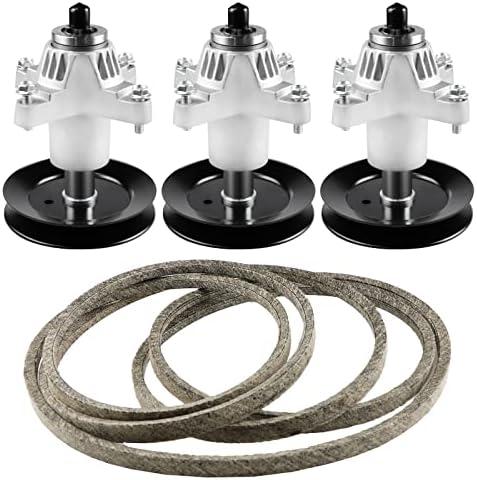 Spindles Assembly 618-04608 618-0671918-0671, 54” Mower Deck Spindles Pulleys Rebuild Kit Compatible with Cub Cadet GT1554 LGT1054 MTD GT2550, with Belt 754-0642 954-0642