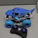 Monster Jam 6047110 Official Megalodon Remote Control Monster Truck, 1:24 Scale, 2.4 GHz, for Ages 4 and Up, Blue