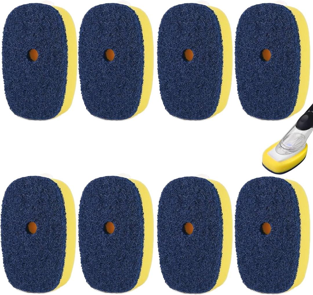 Sponge Brush Refills for OXO Soap Dispensing Dish Brush - 8 Pack Dish Cleaning Soap Dispensing Head Replacement for Scrubber