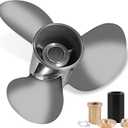 YOUNG PROPS 13 x 21 Stainless Steel Outboard Boat Propeller for Mercury Engines 40 50 70 75 80 90 100 115 125 140HP 13 x 21 Prop Hub Kits Included 15 Tooth RH