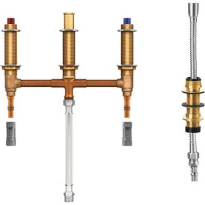 Moen 9797 Roman Tub with Shower Diverter 10-Inch Centers with 1/2-Inch PEX and 1/2-Inch CPVC Adapters
