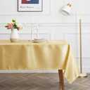 1 Pack Gold Satin Tablecloth, 58 x 102 Inches Rectangle Table Cover,Smooth Fabric Gold Satin Table Cloths,Luxury Silk Tablecloth for Party Wedding Dining Banquet, 2 pack