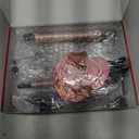 Ufree 5 in 1 Curling Iron with Interchangeable Ceramic Barrels (0.35"-1.25"), Curling Wand Set with Flat Iron Hair Straightener, Instant Heat Up, Dual Voltage Hair Curler, Gifts for Women (Rose Gold)