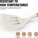 AVGPD Silicone Cooking Utensils Set, Silicone Utensils for Cooking, 446 Heat Resistant Kitchen Utensil Silicone Spatula Sets, Kitchen Gadgets for Non-Stick Cookware BPA FREE (Cream White)