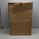 simplehuman 50 Liter / 13 Gallon Semi-Round Kitchen Step Trash Can with Secure Slide Lock, Black Plastic
