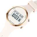 XCZAP Outdoor Sport Watches Alarm Clock Waterproof LED Digital Watch, Off White
