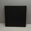 Art3d Slat Wall Panel, 3D Fluted Textured Panel 12-Tile 19.7 x 19.7in. - Black