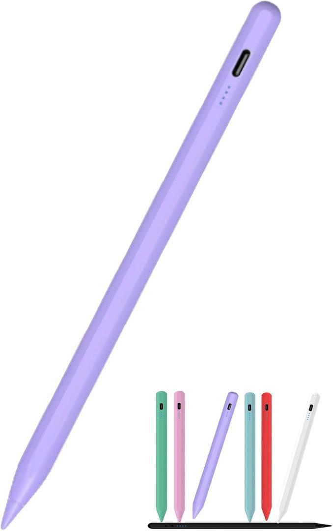 Stylus Pen Compatible with All AMZ Fire Tablet Versions (Fire Max 11/HD 10/HD 10 Plus/HD 8/HD 8 Plus/Fire 7/iPad/iPhone/Samsung/Lenovo/Pixel All Touch Devices) | No App Needed for Instant Use (Purple)