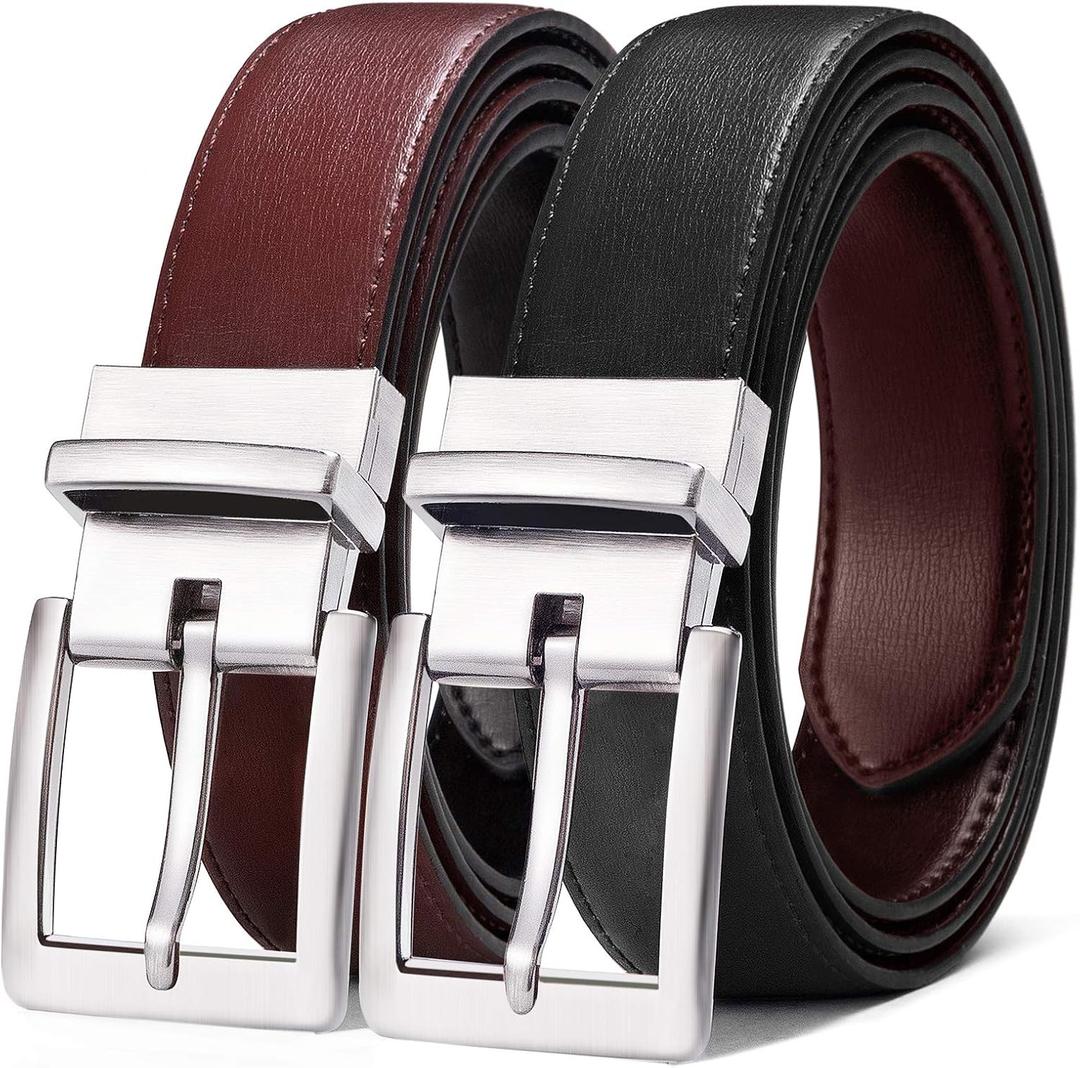 BULLIANT Men's Belt,Reversible Belt Adjustable For Gift Men 1.25-Cut For Fit-2 Sides in 1 Belt(Not 2)