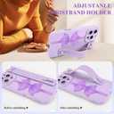 jueaes Cute Bow Case for iPhone 16 Pro Max with Finger Hand Wrist Strap