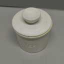 Butter Crock with Lid for Countertop - Ceramic French Butter Dish for Spreadable Soft Butter, Butter Container Holder with a Water Seal, Housewarming Gift, Kitchen and Home Decor, Speckled White