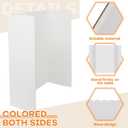 Henoyso 4 Pcs 36 x 48 Inch White Trifold Poster Board Large Tri Fold Presentation White Display Board Foldable Paperboard for Science Fair School Business Project Exhibition