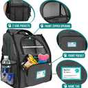 PetAmi Dog Backpack Carrier for Small Large Cat, Pet, Puppy, Ventilated Pet Hiking Backpack Travel Bag, Airline Approved Cat Backpack Carrier, Camping Biking Dog Bag Up to 18lbs Pet, Charcoal