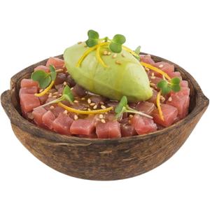 Restaurantware-Coco Casa 3.5 x 4 x 1.5 Inch Coconut Shell Bowl, 10 Durable Coconut Wood Bowls - Does Not Crack Easily, Half Shell, Coconut Smoothie Bowls, Real Coconuts, For Parties Or Catering