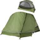 REDCAMP Multifuncational Cot Tent for 1 Person, Folding Camping Tent cot for Adult, Portable Elevated Tent Off The Ground Tent, 76x28x39.5in (Army Green)