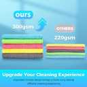 Forggon 15pcs Microfiber Cleaning Cloth Lint Free, Absorbent, Streak Free, Non-Abrasive, Reusable and WashableCleaning Towels with 5 Color Assorted,11.5"X11.5"(Green/Blue/Yellow/Pink/Grey)