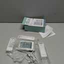 Indoor Outdoor Thermometer Wireless, 4.5 Inch Display Digital Hygrometer Thermometer Temperature Humidity Monitor with 330ft Range Sensor and Adjustable Backlight (White)